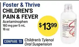 Health Mart Foster & Thrive CHILDREN'S PAIN & FEVER offer