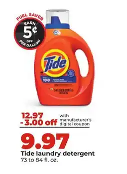 Hy-Vee Tide laundry detergent offer
