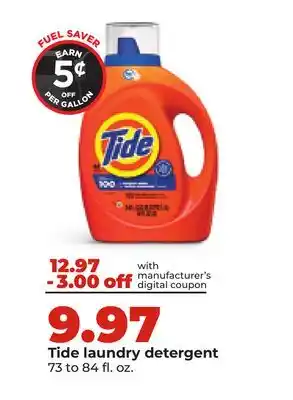 Hy-Vee Tide laundry detergent offer