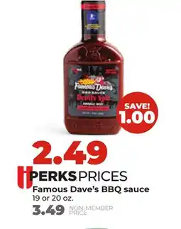Hy-Vee Famous Dave's BBQ sauce offer