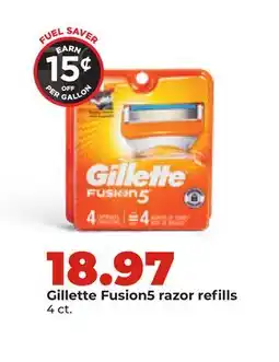 Hy-Vee Gillette Fusion5 razor refills offer