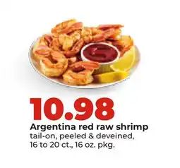 Hy-Vee Argentina red raw shrimp offer