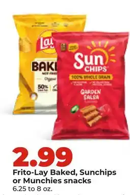 Hy-Vee Frito-Lay Baked, Sunchips or Munchies snacks offer