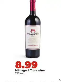 Hy-Vee Ménage à Trois wine offer