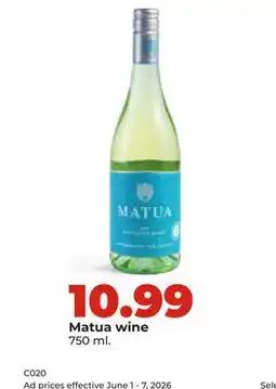 Hy-Vee Matua wine offer
