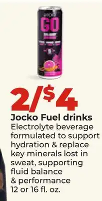 Hy-Vee Jocko Fuel drinks offer
