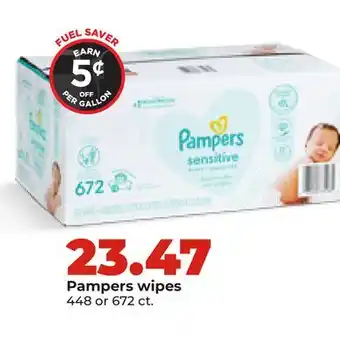Hy-Vee Pampers wipes offer