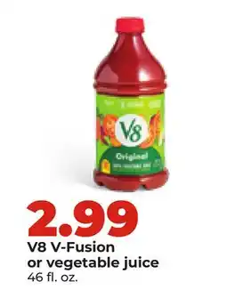 Hy-Vee V8 V-Fusion or Vegetable Juice offer