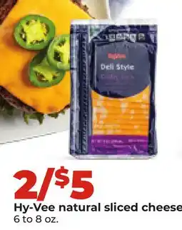 Hy-Vee Hy-Vee natural sliced cheese offer