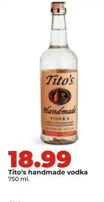 Hy-Vee Tito's handmade vodka offer