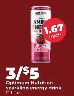 Hy-Vee Optimum Nutrition Sparkling Energy Drink offer