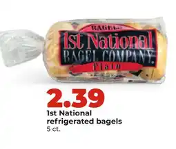 Hy-Vee 1st National refrigerated bagels offer
