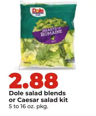 Hy-Vee Dole salad blends or Caesar salad kit offer