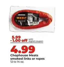 Hy-Vee Chophouse Meats smoked links or ropes offer