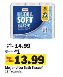 Meijer Meijer Ultra Bath Tissue offer