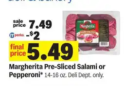 Meijer Margherita Pre-Sliced Salami or Pepperoni offer