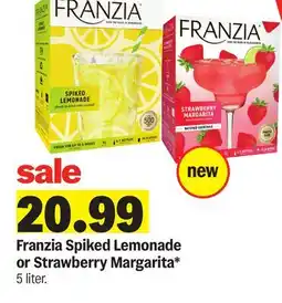 Meijer Franzia Spiked Lemonade or Strawberry Margarita offer