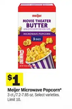 Meijer Meijer Microwave Popcorn offer