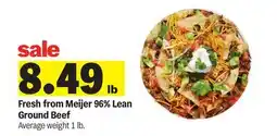 Meijer Fresh from Meijer 96% Lean Ground Beef offer