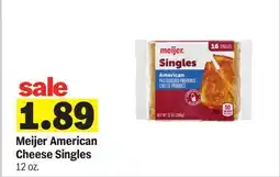 Meijer Meijer American Cheese Singles offer