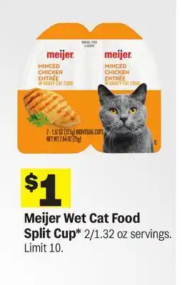 Meijer Meijer Wet Cat Food Split Cup offer