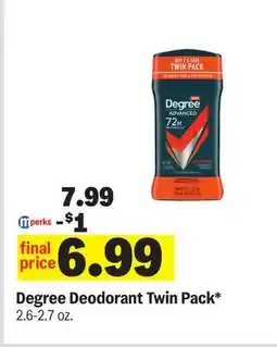 Meijer Degree Deodorant Twin Pack offer
