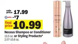 Meijer Nexxus Shampoo or Conditioner 13.5 oz. or Styling Products* 2.57-10.6 oz offer