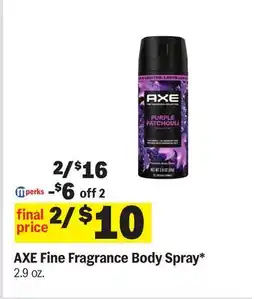 Meijer AXE Fine Fragrance Body Spray offer