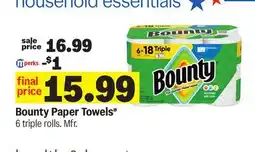 Meijer BOUNTY PAPER TOWELS offer
