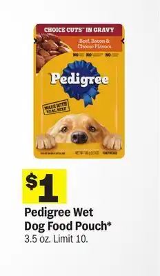 Meijer Pedigree Wet Dog Food Pouch offer