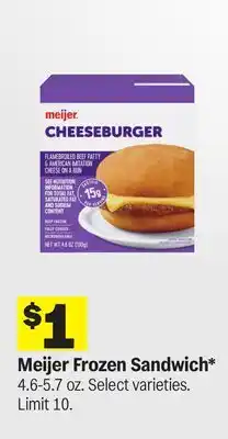 Meijer Meijer Frozen Sandwich offer