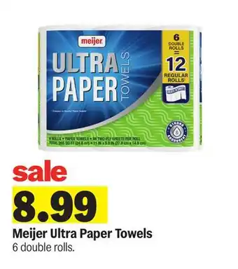 Meijer Meijer Ultra Paper Towels offer