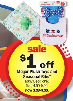 Meijer Meijer Plush Toys and Seasonal Bibs offer