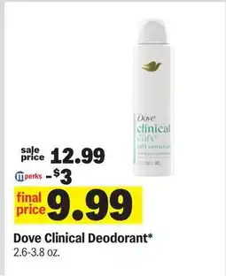 Meijer Dove Clinical Deodorant offer