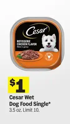 Meijer Cesar Wet Dog Food Single offer
