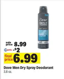 Meijer Dove Men Dry Spray Deodorant offer