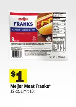 Meijer Meijer Meat Franks offer