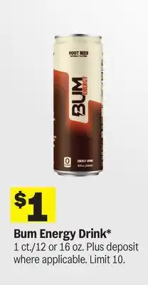 Meijer Bum Energy Drink offer