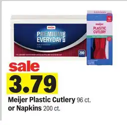 Meijer Meijer Plastic Cutlery 96 ct. or Napkins 200 ct offer