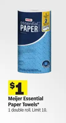 Meijer Meijer Essential Paper Towels offer