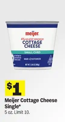 Meijer Meijer Cottage Cheese Single offer