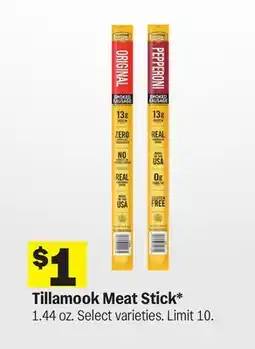 Meijer Tillamook Meat Stick offer