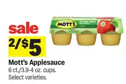 Meijer Mott's Applesauce offer