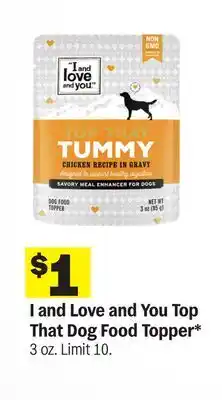 Meijer I and Love and You Top That Dog Food Topper offer
