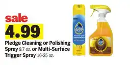 Meijer Pledge Cleaning or Polishing Spray 9.7 oz. or Multi-Surface Trigger Spray 16-25 oz offer
