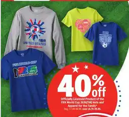 Meijer Officially Licensed Product of the FIFA World Cup 2026(TM) Hats and Apparel for the Family offer