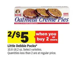 Meijer Little Debbie Packs offer