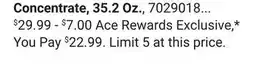 Ace Hardware Concentrate offer