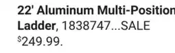 Ace Hardware 22' Aluminum Multi-Position Ladder offer