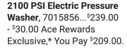 Ace Hardware 2100 PSI Electric Pressure Washer offer